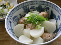 大根とわけぎの韓国風ピリ辛スープ